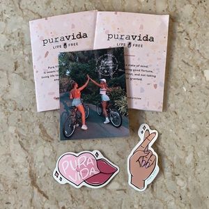 Set of two Pura Vida club stickers decals new